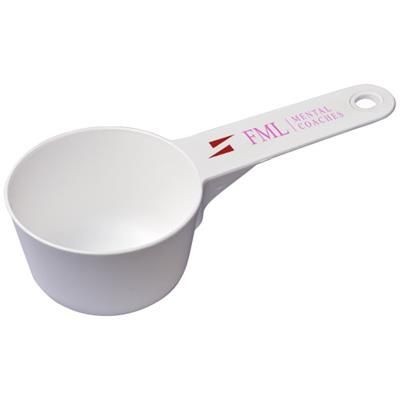 Picture of CHEFZ 100 ML PLASTIC MEASURING SCOOP in White Solid