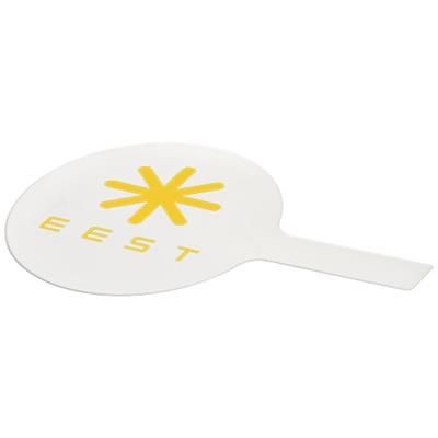 Picture of PALLAS CIRCULAR AUCTIONEER PADDLE in White Solid