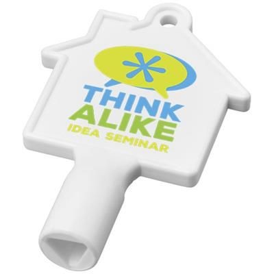 Picture of MAXIMILIAN HOUSE-SHAPED METERBOX KEY in White Solid