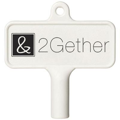 Picture of LARGO PLASTIC RADIATOR KEY in White Solid