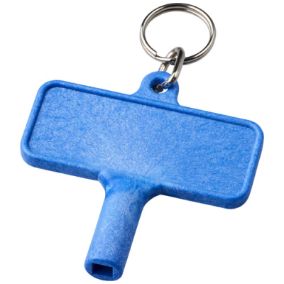 Picture of LARGO PLASTIC RADIATOR KEY with Keyring Chain in Blue.