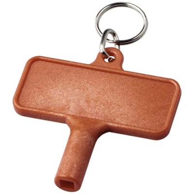 Picture of LARGO PLASTIC RADIATOR KEY with Keyring Chain in Red.