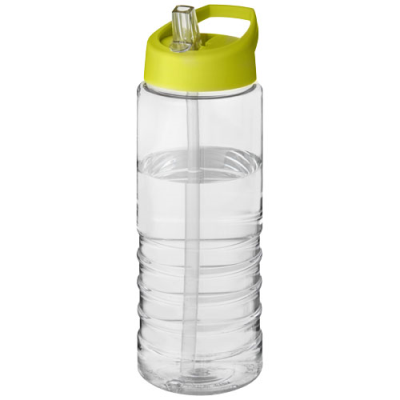 Picture of H2O ACTIVE® TREBLE 750 ML SPOUT LID SPORTS BOTTLE in Clear Transparent & Lime