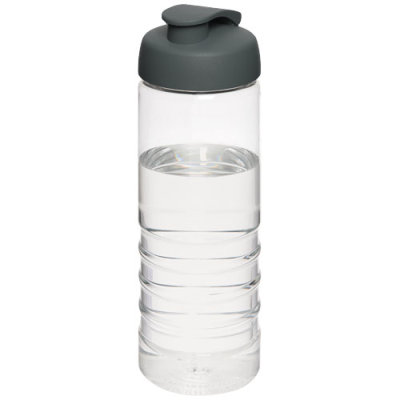 Picture of H2O ACTIVE® TREBLE 750 ML FLIP LID SPORTS BOTTLE in Clear Transparent & Grey