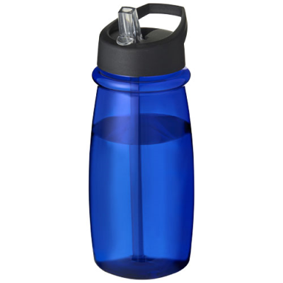 Picture of H2O ACTIVE® PULSE 600 ML SPOUT LID SPORTS BOTTLE in Blue & Solid Black.