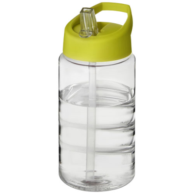 Picture of H2O ACTIVE® BOP 500 ML SPOUT LID SPORTS BOTTLE in Clear Transparent & Lime