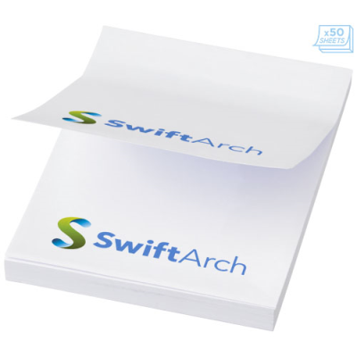Picture of STICKY-MATE® A8 STICKY NOTES 50X75 in White Solid