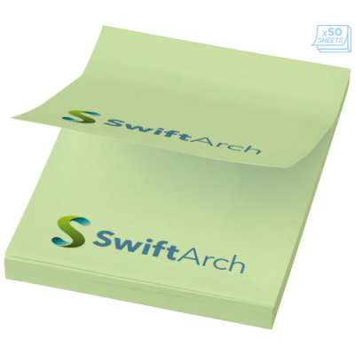 STICKY-MATE® A8 STICKY NOTES 50X75MM in Mints.