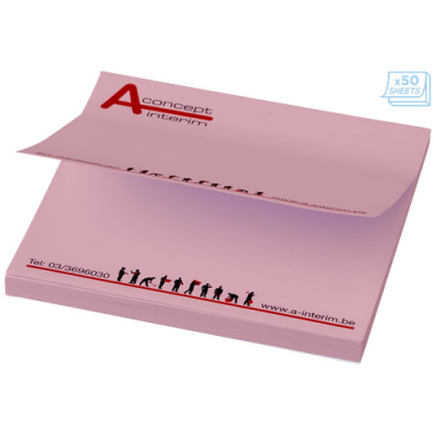 STICKY-MATE® STICKY NOTES 75X75MM in Light Pink.