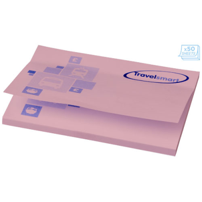 STICKY-MATE® A7 STICKY NOTES 100X75MM in Light Pink.