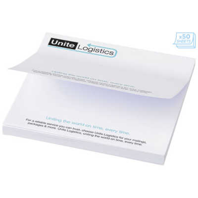 STICKY-MATE® LARGE SQUARE STICKY NOTES 100X100MM in White.