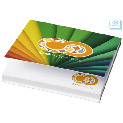 Picture of STICKY-MATE® SOFT COVER SQUARED STICKY NOTES 75X75MM in White.