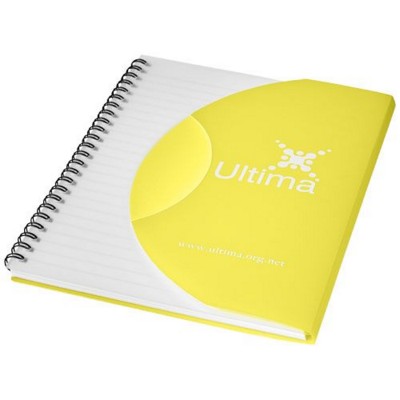 Picture of CURVE A6 NOTE BOOK in Yellow-black Solid