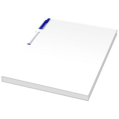 Picture of ESSENTIAL CONFERENCE PACK A5 NOTE PAD AND PEN in White Solid-blue
