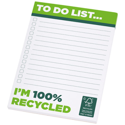 Picture of DESK-MATE® A6 RECYCLED NOTE PAD in White.