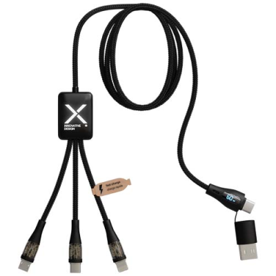 Picture of SCX,DESIGN C51 60W 5-IN-1 RPET FAST CHARGER CABLE with Display