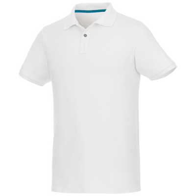 Picture of BERYL SHORT SLEEVE MENS GOTS ORGANIC RECYCLED POLO in White