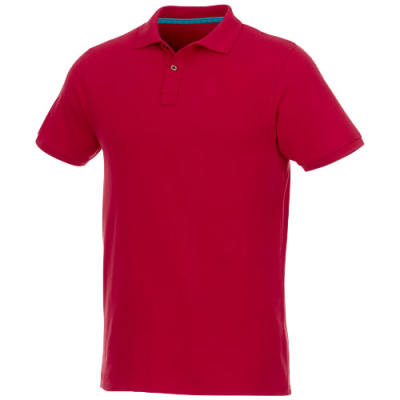 Picture of BERYL SHORT SLEEVE MENS GOTS ORGANIC RECYCLED POLO in Red