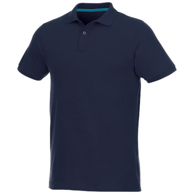 Picture of BERYL SHORT SLEEVE MENS GOTS ORGANIC RECYCLED POLO in Navy