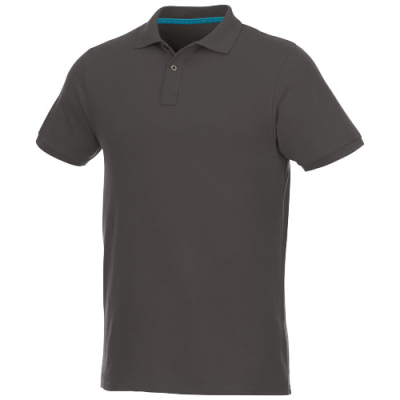 Picture of BERYL SHORT SLEEVE MENS GOTS ORGANIC RECYCLED POLO in Storm Grey