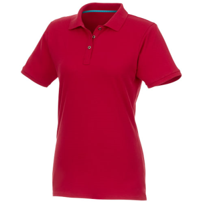 Picture of BERYL SHORT SLEEVE LADIES GOTS ORGANIC RECYCLED POLO in Red