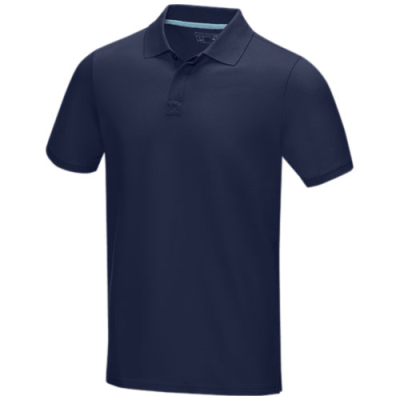 Picture of GRAPHITE GREY SHORT SLEEVE MENS GOTS ORGANIC POLO XS in Navy