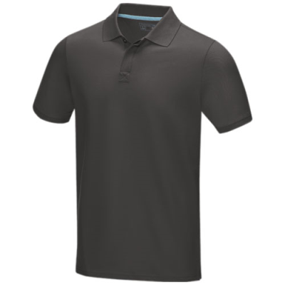 Picture of GRAPHITE GREY SHORT SLEEVE MEN’S GOTS ORGANIC POLO in Storm Grey