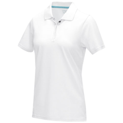Picture of GRAPHITE GREY SHORT SLEEVE WOMEN’S GOTS ORGANIC POLO in White
