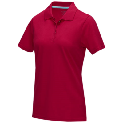 Picture of GRAPHITE GREY SHORT SLEEVE WOMEN’S GOTS ORGANIC POLO in Red