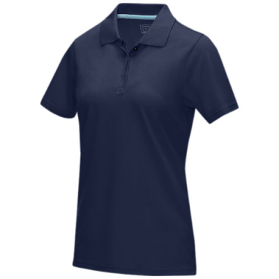 Picture of GRAPHITE GREY SHORT SLEEVE WOMEN’S GOTS ORGANIC POLO in Navy
