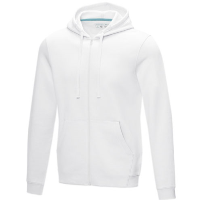 Picture of RUBY MEN’S GOTS ORGANIC RECYCLED FULL ZIP HOODED HOODY in White