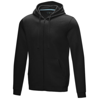 Picture of RUBY MEN’S GOTS ORGANIC RECYCLED FULL ZIP HOODED HOODY in Solid Black