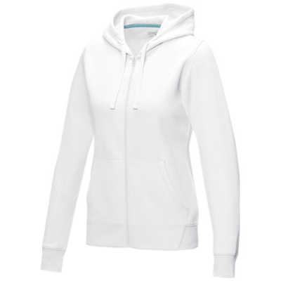 Picture of RUBY WOMEN’S GOTS ORGANIC RECYCLED FULL ZIP HOODED HOODY in White