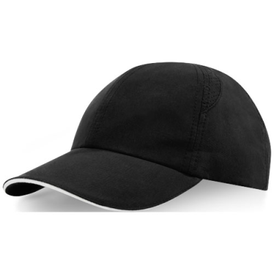 Picture of MORION 6 PANEL GRS RECYCLED COOL FIT SANDWICH CAP in Solid Black