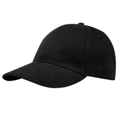 Picture of TRONA 6 PANEL GRS RECYCLED CAP in Solid Black.