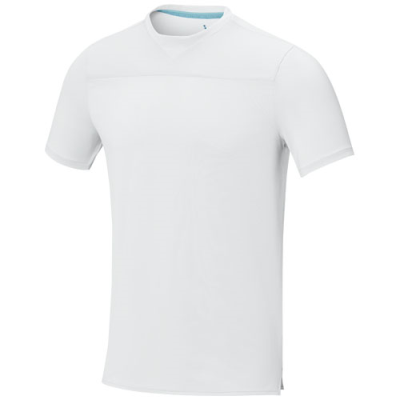 Picture of BORAX SHORT SLEEVE MENS GRS RECYCLED COOL FIT TEE SHIRT in White.
