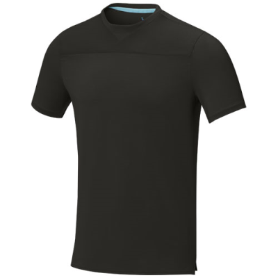 Picture of BORAX SHORT SLEEVE MENS GRS RECYCLED COOL FIT TEE SHIRT in Solid Black.
