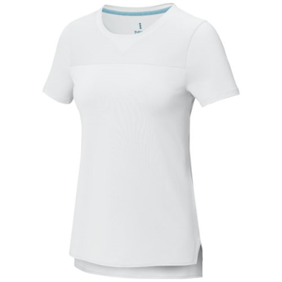 Picture of BORAX SHORT SLEEVE LADIES GRS RECYCLED COOL FIT TEE SHIRT in White.