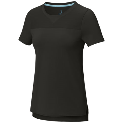 Picture of BORAX SHORT SLEEVE LADIES GRS RECYCLED COOL FIT TEE SHIRT in Solid Black.