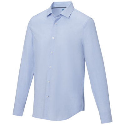 Picture of CUPRITE LONG SLEEVE MENS GOTS ORGANIC SHIRT in Light Blue.