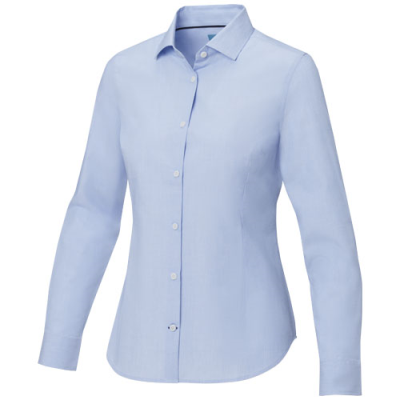 Picture of CUPRITE LONG SLEEVE LADIES GOTS ORGANIC SHIRT in Light Blue.