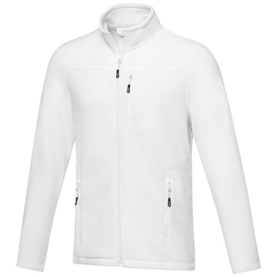 Picture of AMBER MENS GRS RECYCLED FULL ZIP FLEECE JACKET in White.