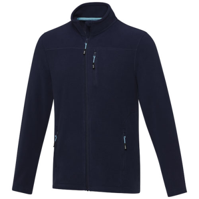Picture of AMBER MENS GRS RECYCLED FULL ZIP FLEECE JACKET in Navy.