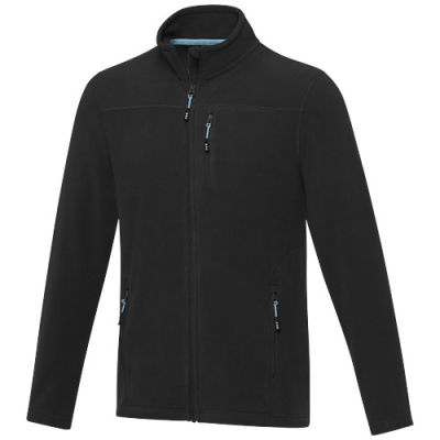 Picture of AMBER MENS GRS RECYCLED FULL ZIP FLEECE JACKET in Solid Black.