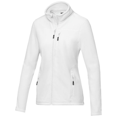 Picture of AMBER LADIES GRS RECYCLED FULL ZIP FLEECE JACKET in White.