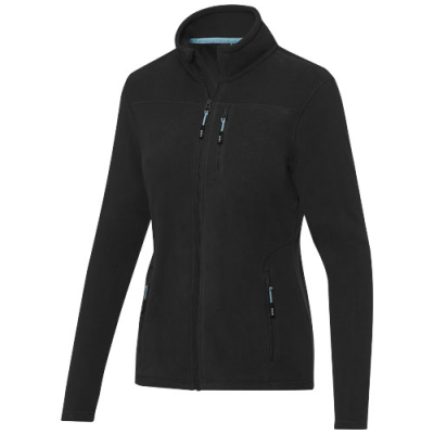 Picture of AMBER LADIES GRS RECYCLED FULL ZIP FLEECE JACKET in Solid Black.