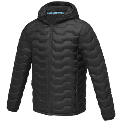 Picture of PETALITE MENS GRS RECYCLED THERMAL INSULATED DOWN JACKET in Solid Black.