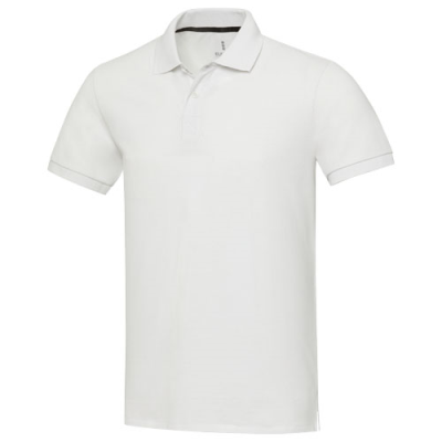 Picture of EMERALD SHORT SLEEVE UNISEX AWARE™ RECYCLED POLO in White.