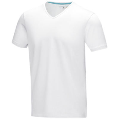 Picture of KAWARTHA SHORT SLEEVE MENS GOTS ORGANIC V-NECK TEE SHIRT in White