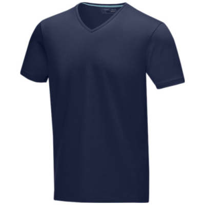 Picture of KAWARTHA SHORT SLEEVE MENS GOTS ORGANIC V-NECK TEE SHIRT in Navy